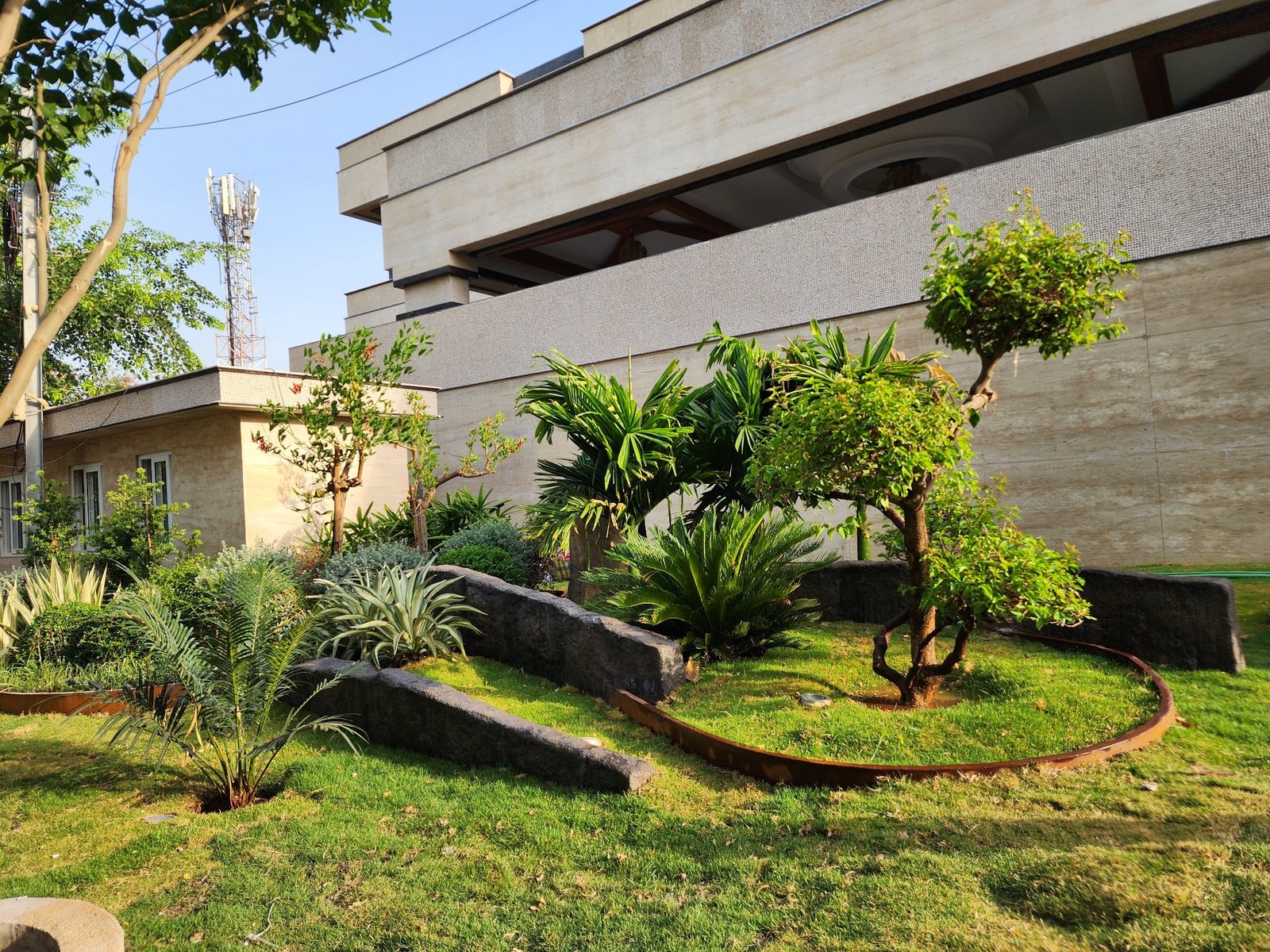 A premium villa garden created by Sangeswara Nursery Gardens